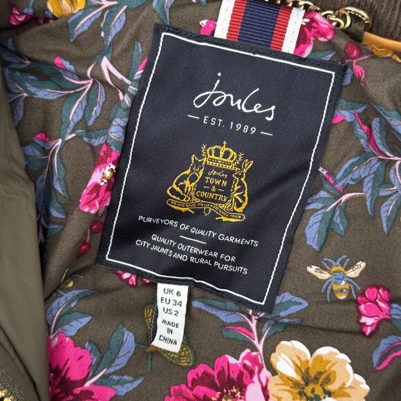 Joules Newdale Jacket Womens 2 US Quilted Outdoor Winter Preppy Chic Coat 6 UK - Picture 3 of 12